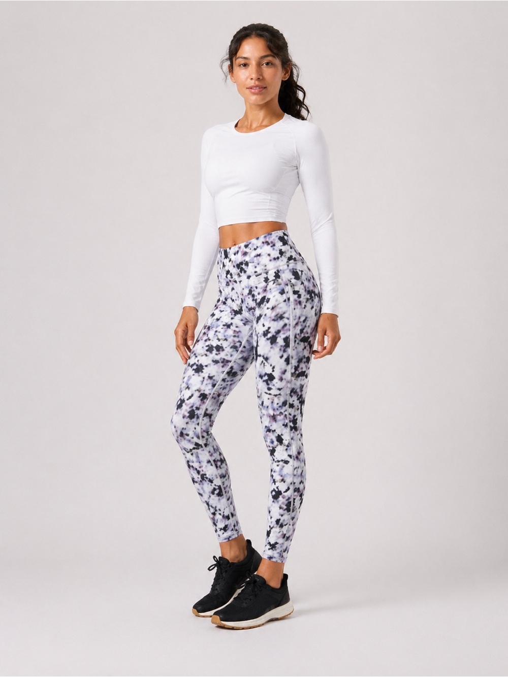 Athleta Rainier Tight Leggings S Fleece Lined High Rise Winter Running Pocket